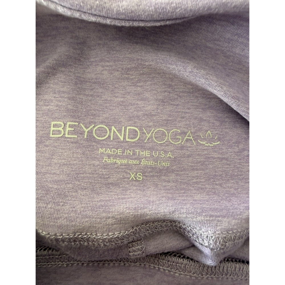 Beyond Yoga Spacedye Racerback Crop Top Small & Leisure Bike Shorts XS Lavender - Picture 3 of 8